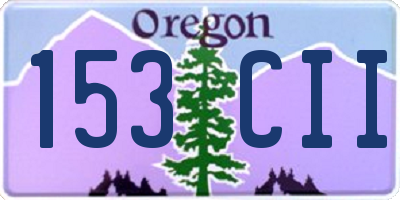 OR license plate 153CII