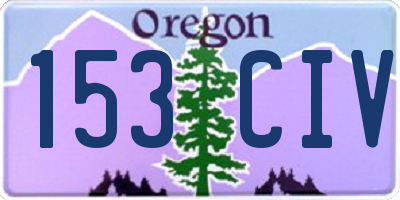 OR license plate 153CIV