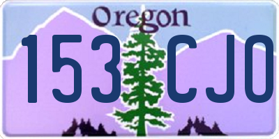 OR license plate 153CJO