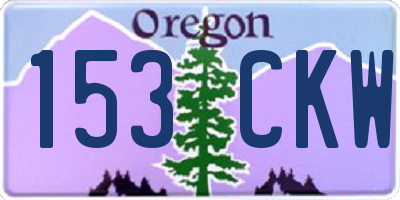 OR license plate 153CKW