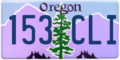 OR license plate 153CLI