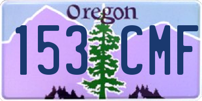 OR license plate 153CMF