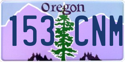 OR license plate 153CNM