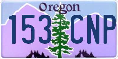 OR license plate 153CNP