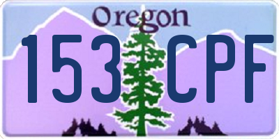 OR license plate 153CPF