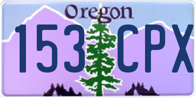 OR license plate 153CPX