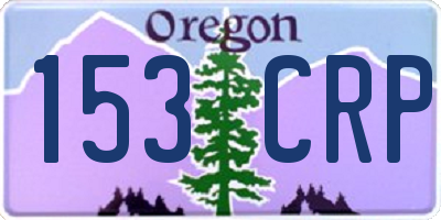 OR license plate 153CRP