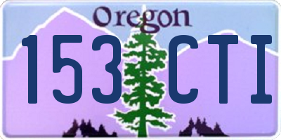 OR license plate 153CTI