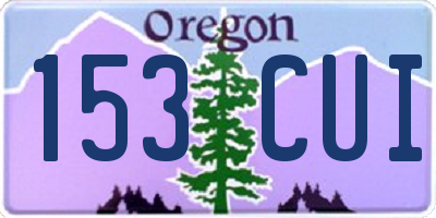 OR license plate 153CUI