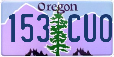 OR license plate 153CUO