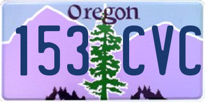 OR license plate 153CVC
