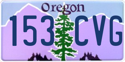 OR license plate 153CVG