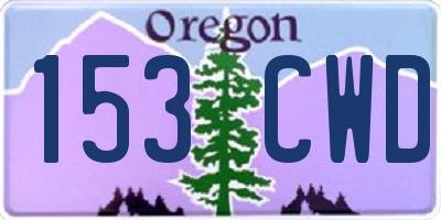 OR license plate 153CWD