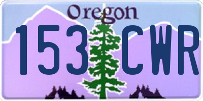 OR license plate 153CWR