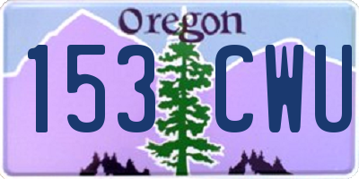 OR license plate 153CWU