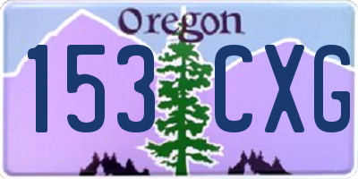 OR license plate 153CXG