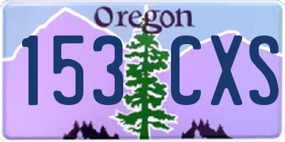 OR license plate 153CXS