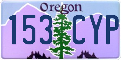 OR license plate 153CYP