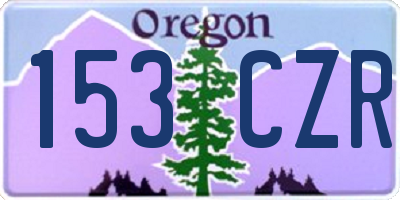 OR license plate 153CZR