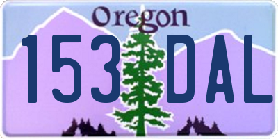 OR license plate 153DAL