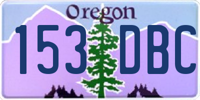 OR license plate 153DBC