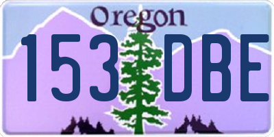 OR license plate 153DBE
