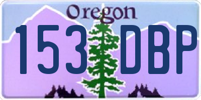 OR license plate 153DBP
