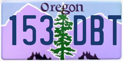 OR license plate 153DBT