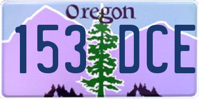 OR license plate 153DCE