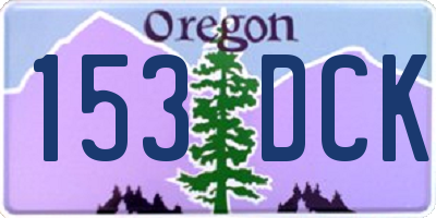 OR license plate 153DCK