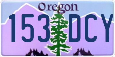 OR license plate 153DCY