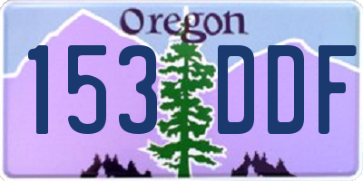 OR license plate 153DDF