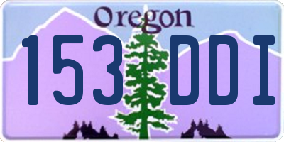 OR license plate 153DDI