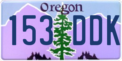 OR license plate 153DDK