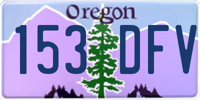 OR license plate 153DFV