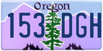 OR license plate 153DGH