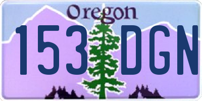 OR license plate 153DGN