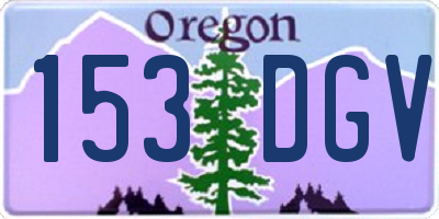 OR license plate 153DGV