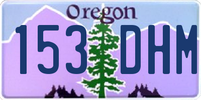 OR license plate 153DHM