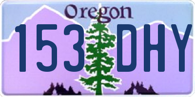 OR license plate 153DHY