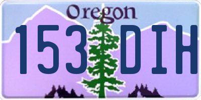 OR license plate 153DIH