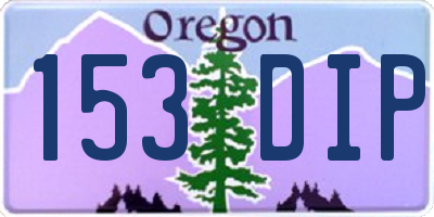 OR license plate 153DIP