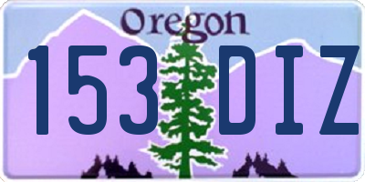 OR license plate 153DIZ