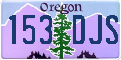OR license plate 153DJS