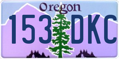 OR license plate 153DKC