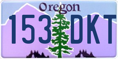 OR license plate 153DKT