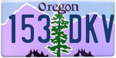 OR license plate 153DKV