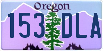 OR license plate 153DLA