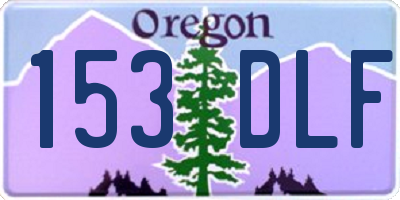 OR license plate 153DLF