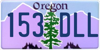 OR license plate 153DLL